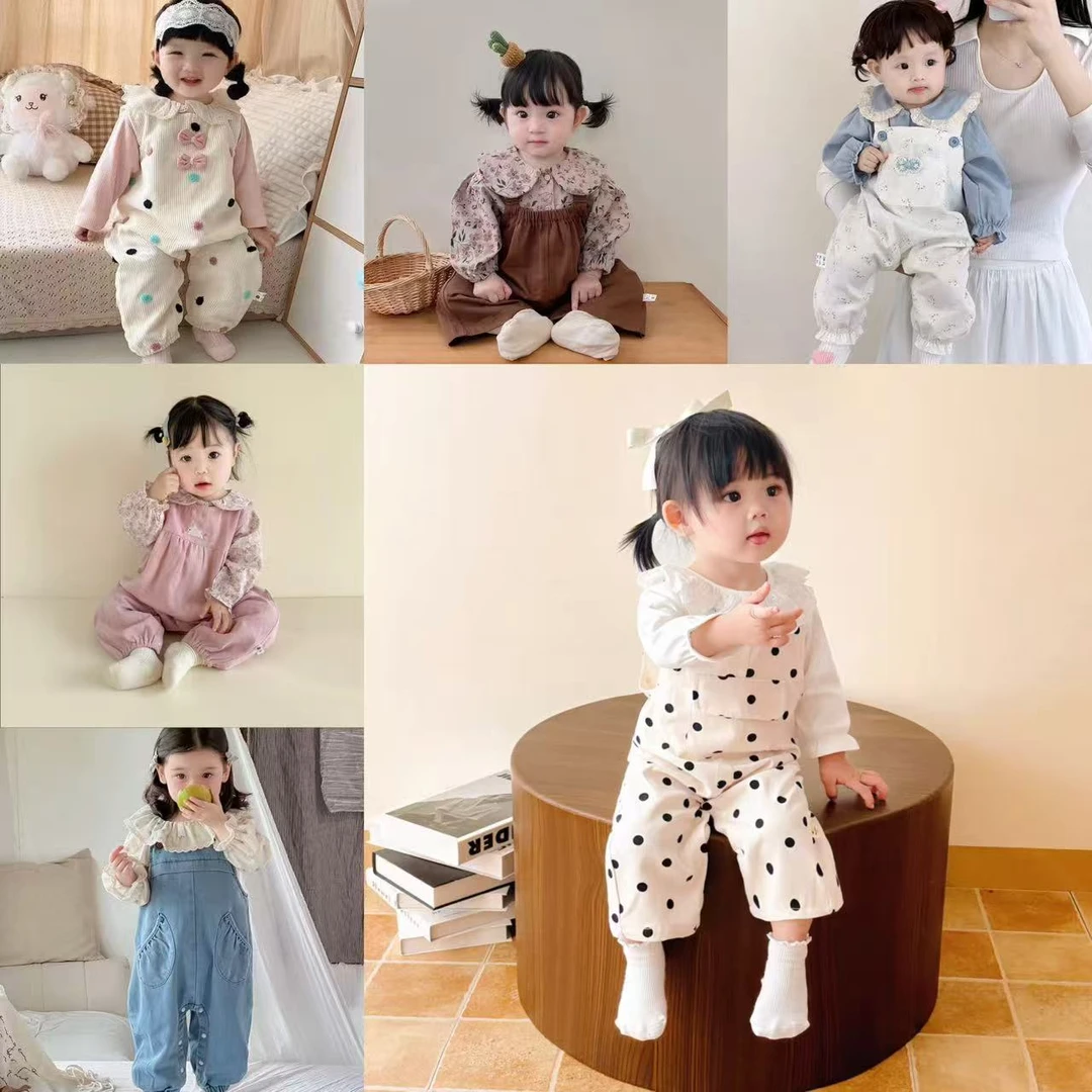 (C401~C436)背带裤套装2025新款婴幼儿宝宝秋款韩系时尚公主合集
