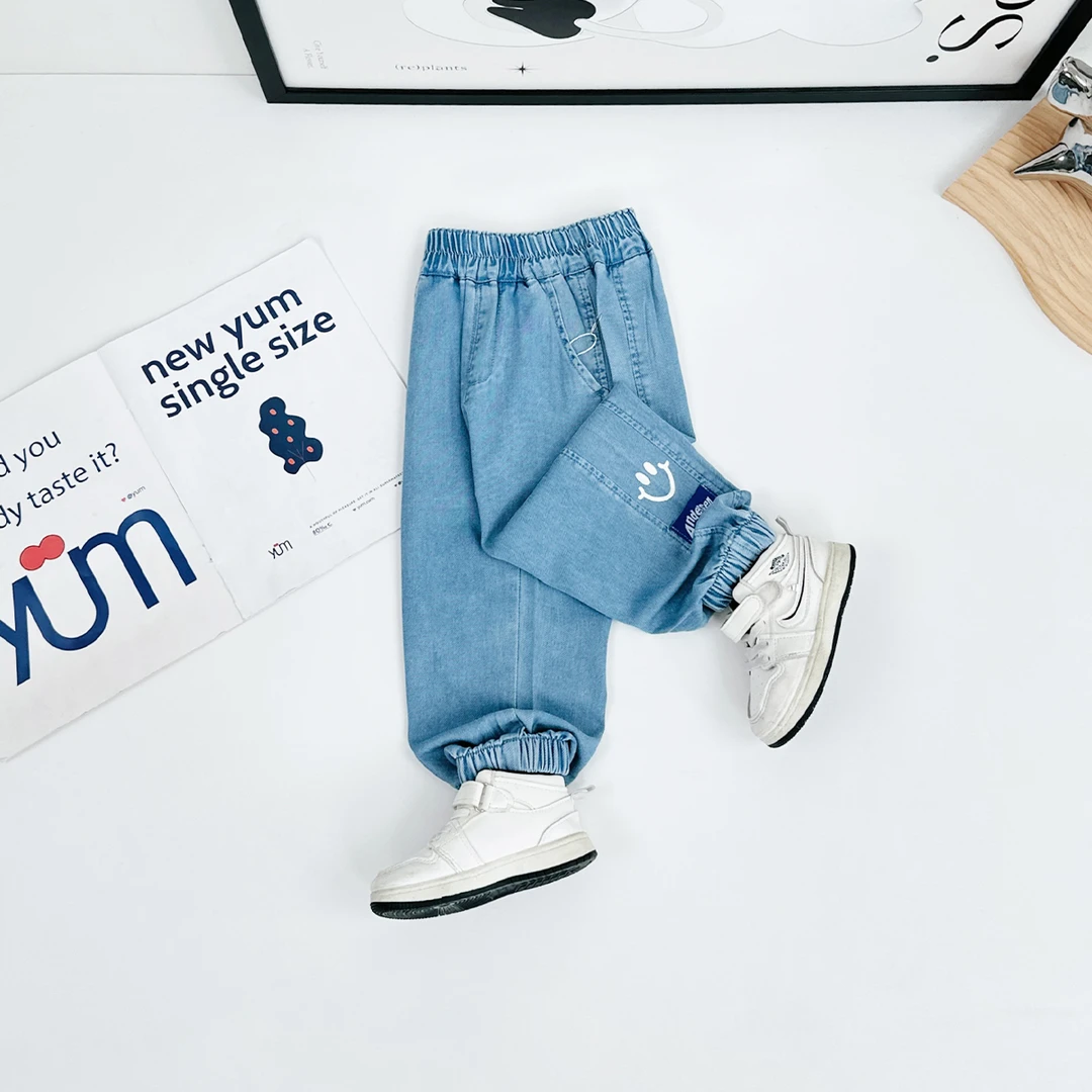 儿童薄款天丝牛仔长裤夏季2025新款男童潮 CXF3601 悠悠童话童装