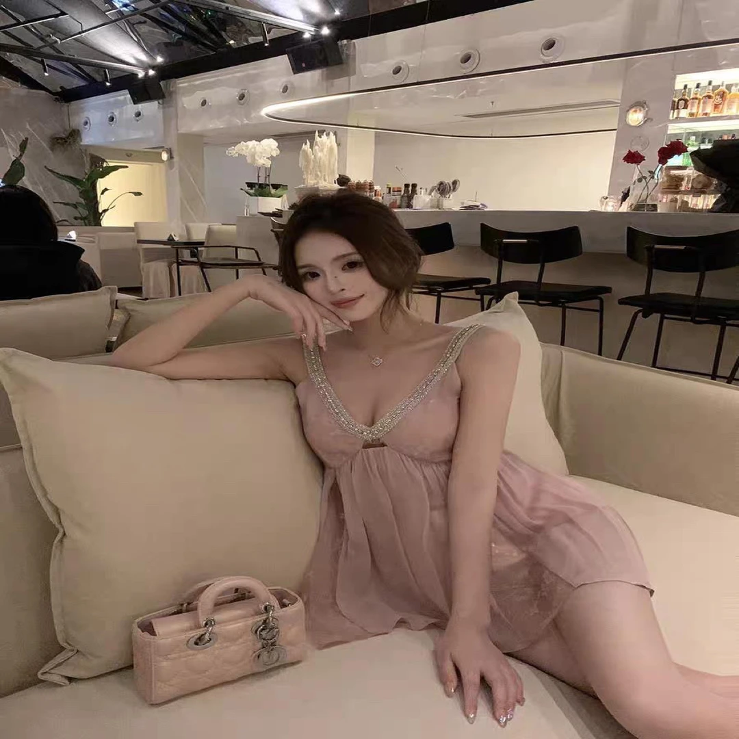 夏季辣妹气质高级小众千金连衣裙