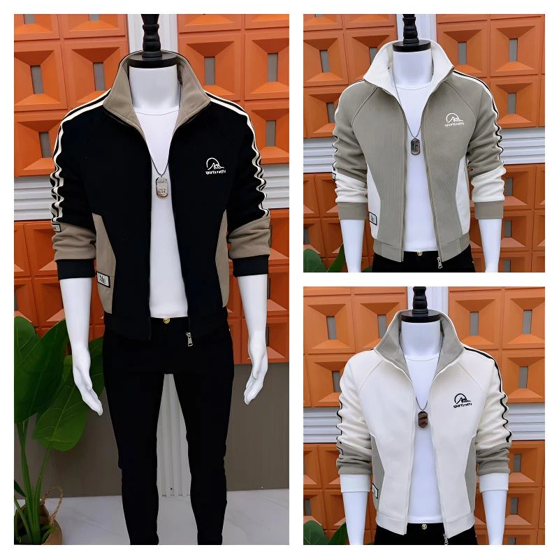 雪尼尔加厚秋冬季夹克新款潮流时尚夹克休闲外套男士穿搭服饰冬季