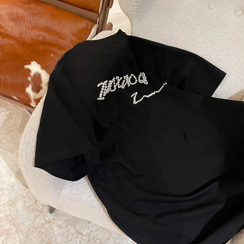 ZUOXIAOQI珍珠T恤FF（衣长80/胸围130）