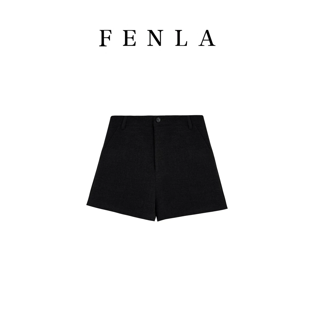 【惠姐私服】高级感显瘦高腰百搭通勤厚款短裤 85282