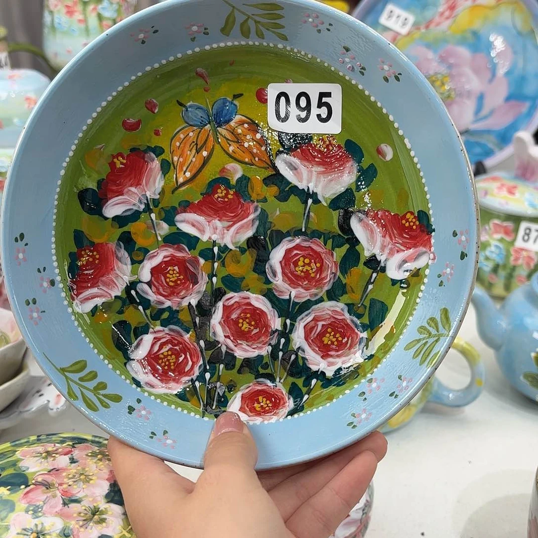 景德镇手绘高温釉下彩陶瓷茶具