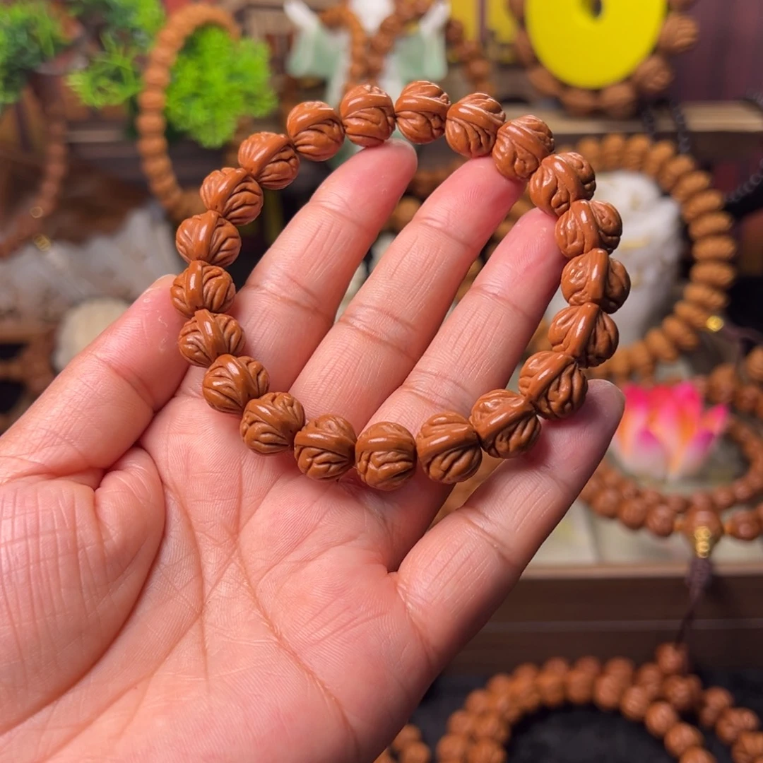 草***籽手串桃核双脊龙手串12➕