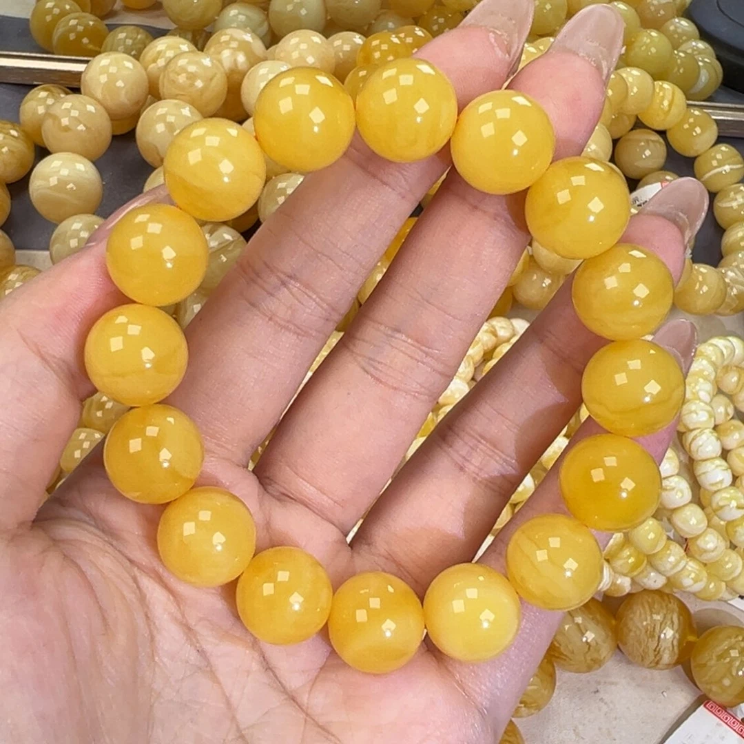 琥珀未镶嵌手链23.3焦皮