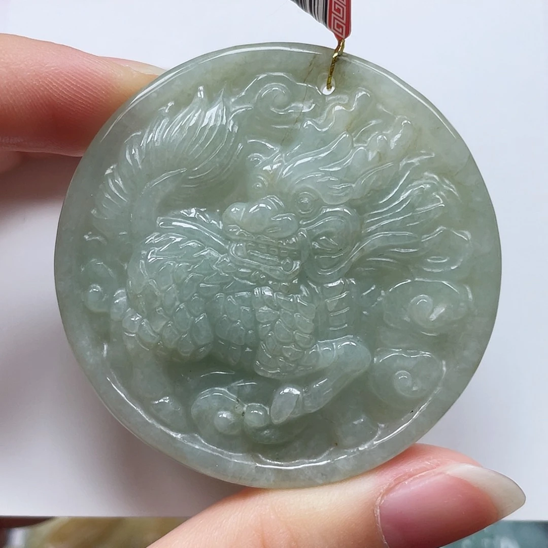 翡翠未镶嵌吊坠(不含链)色线