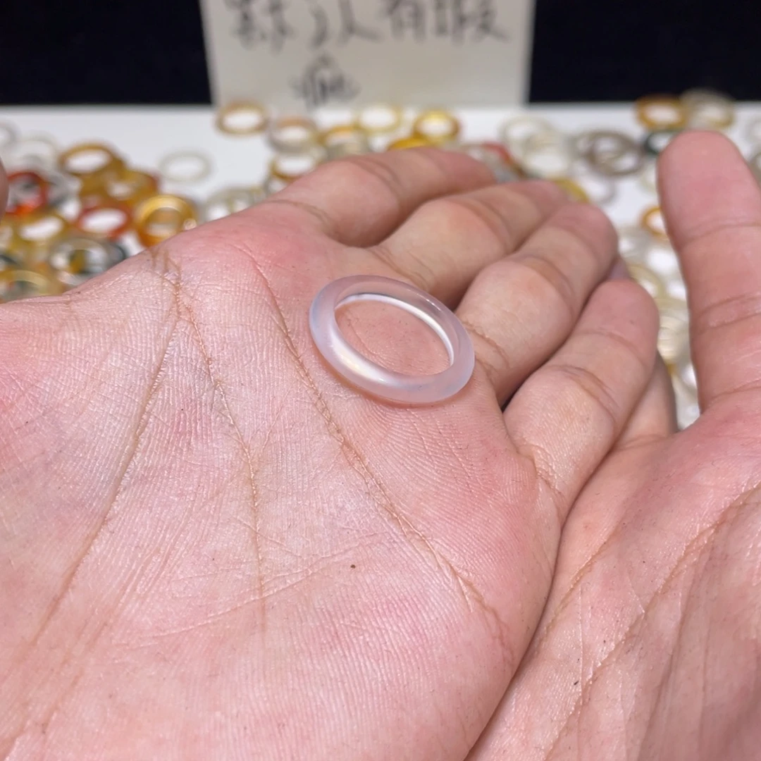 玛瑙/玉髓合金戒指391号港18 默认瑕疵