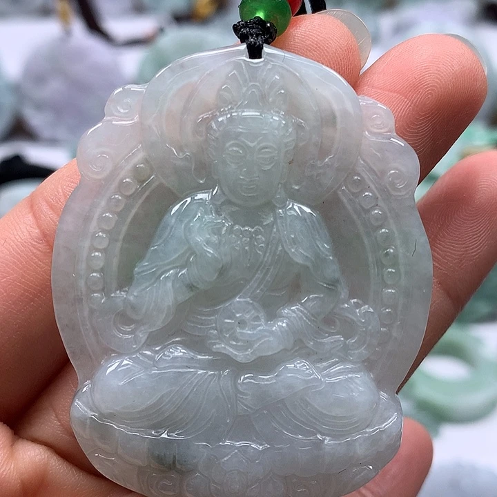 翡翠未镶嵌颈饰时来运转观音福利