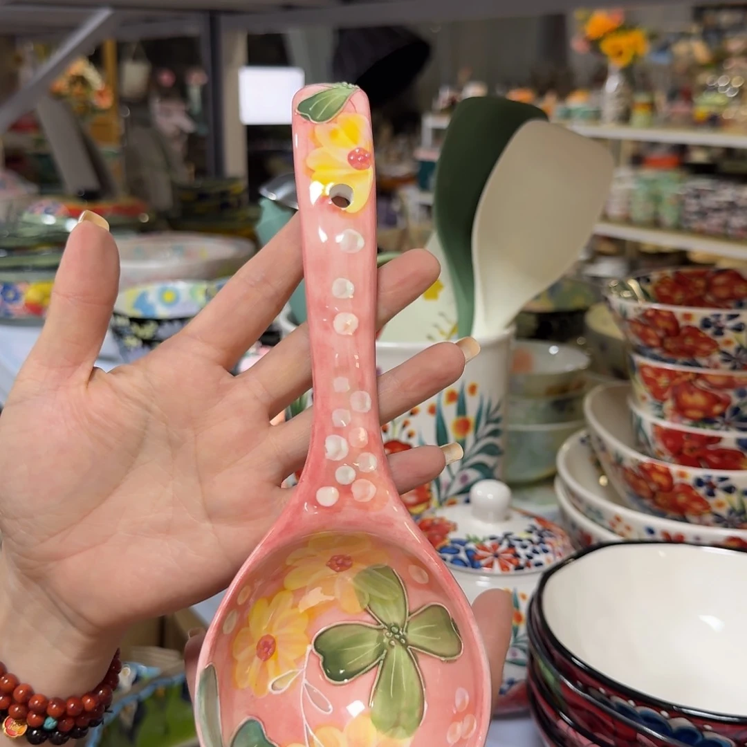 陶瓷群芳争艳汤勺一只