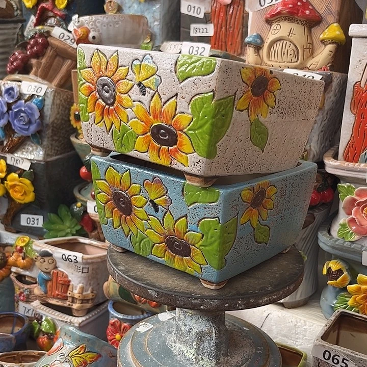 粗陶材质多肉花盆