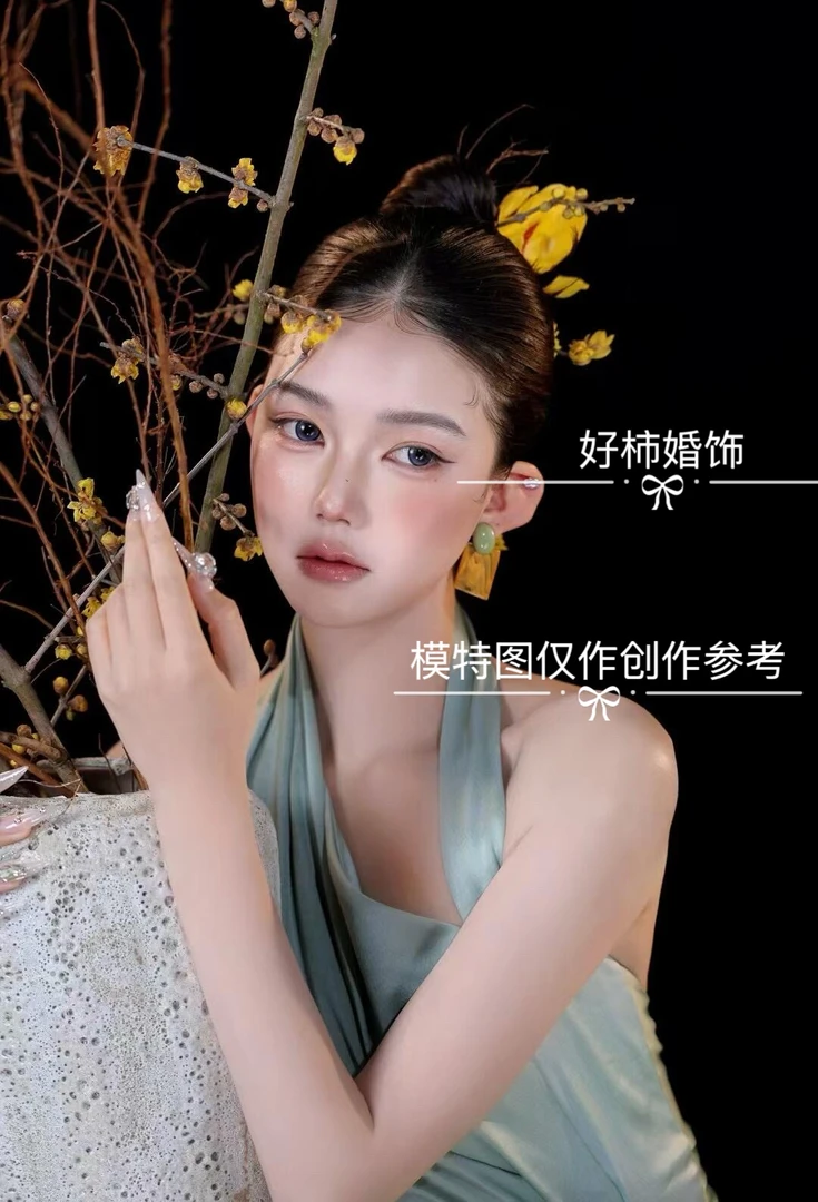 非金属亚克力耳饰 好柿 ｜ 245复古气质几何晕染耳钉港风新中