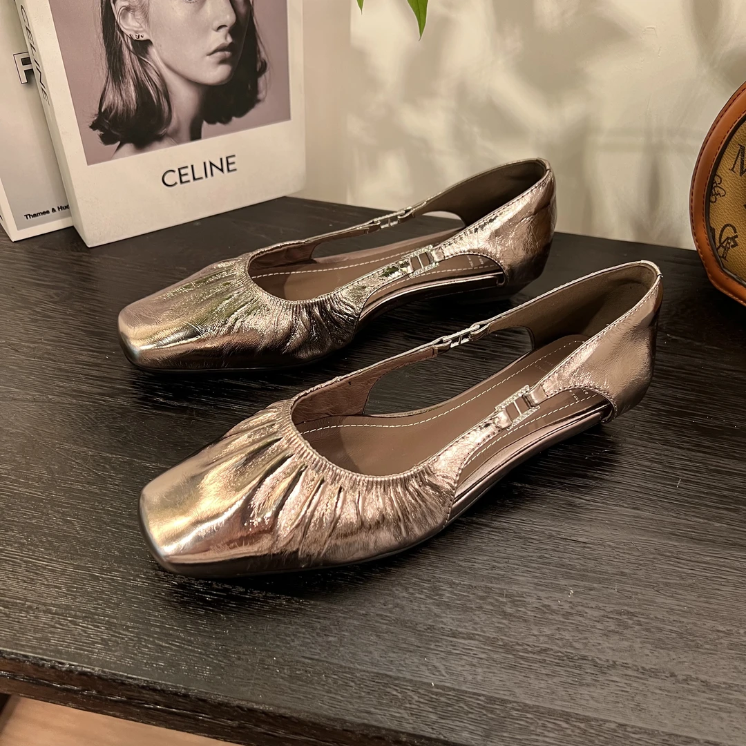 陈老板/2.5公分欧洲站新款法式复古时尚小方头粗跟单鞋女10081