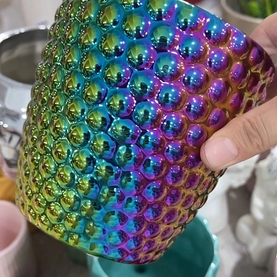 多肉绿植陶瓷花盆9.9包邮，有孔