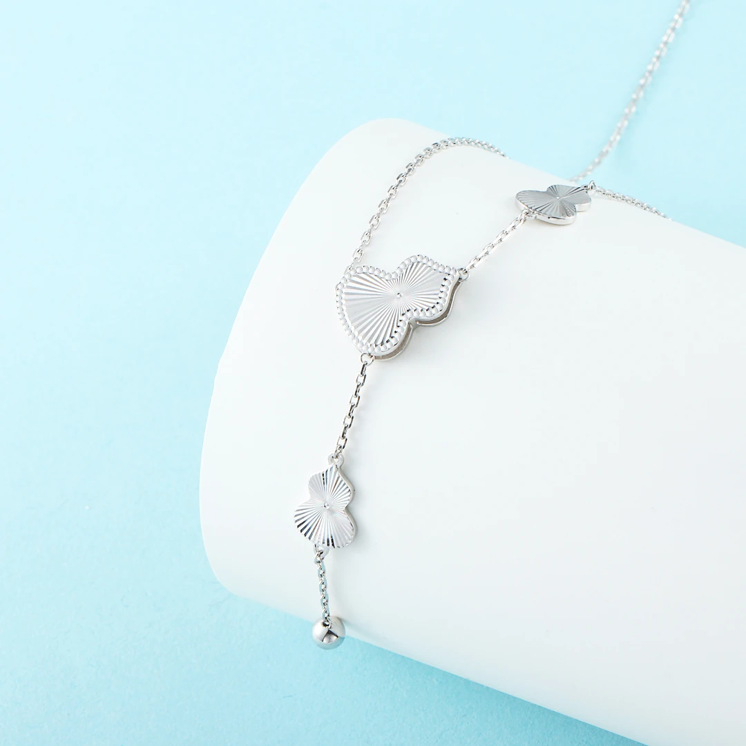 瑞梦缘珠宝 PT990 时尚足铂葫芦铂金套链 TCX1199