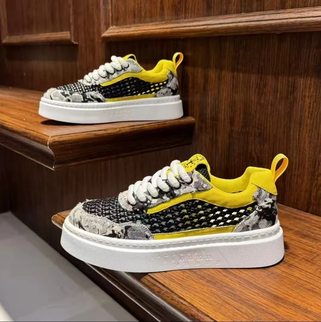 6666-92夏季男士网红休闲百搭时尚运动厚底舒适潮流透气低帮板鞋