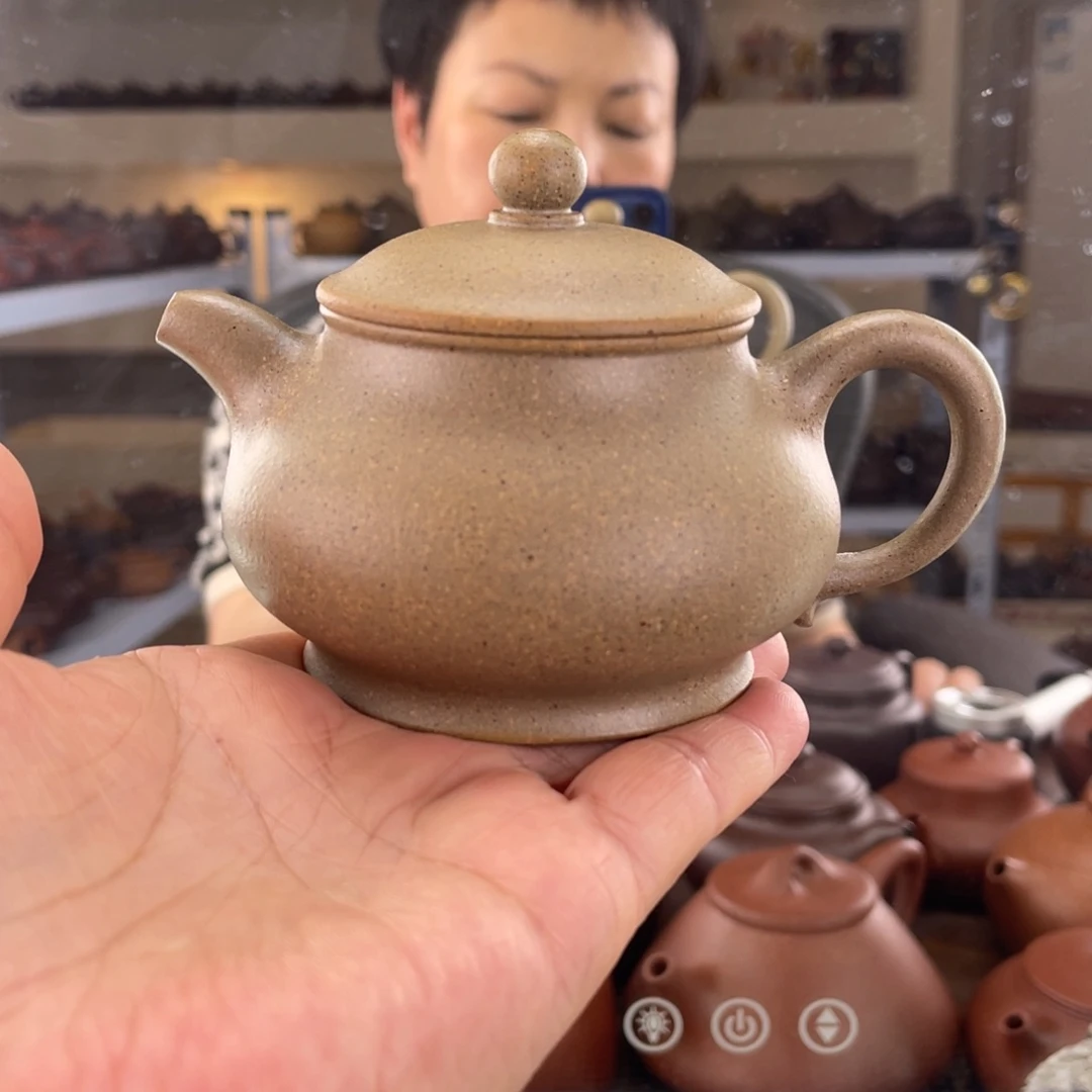 紫砂茶壶陶都路青降坡潘壶150cc