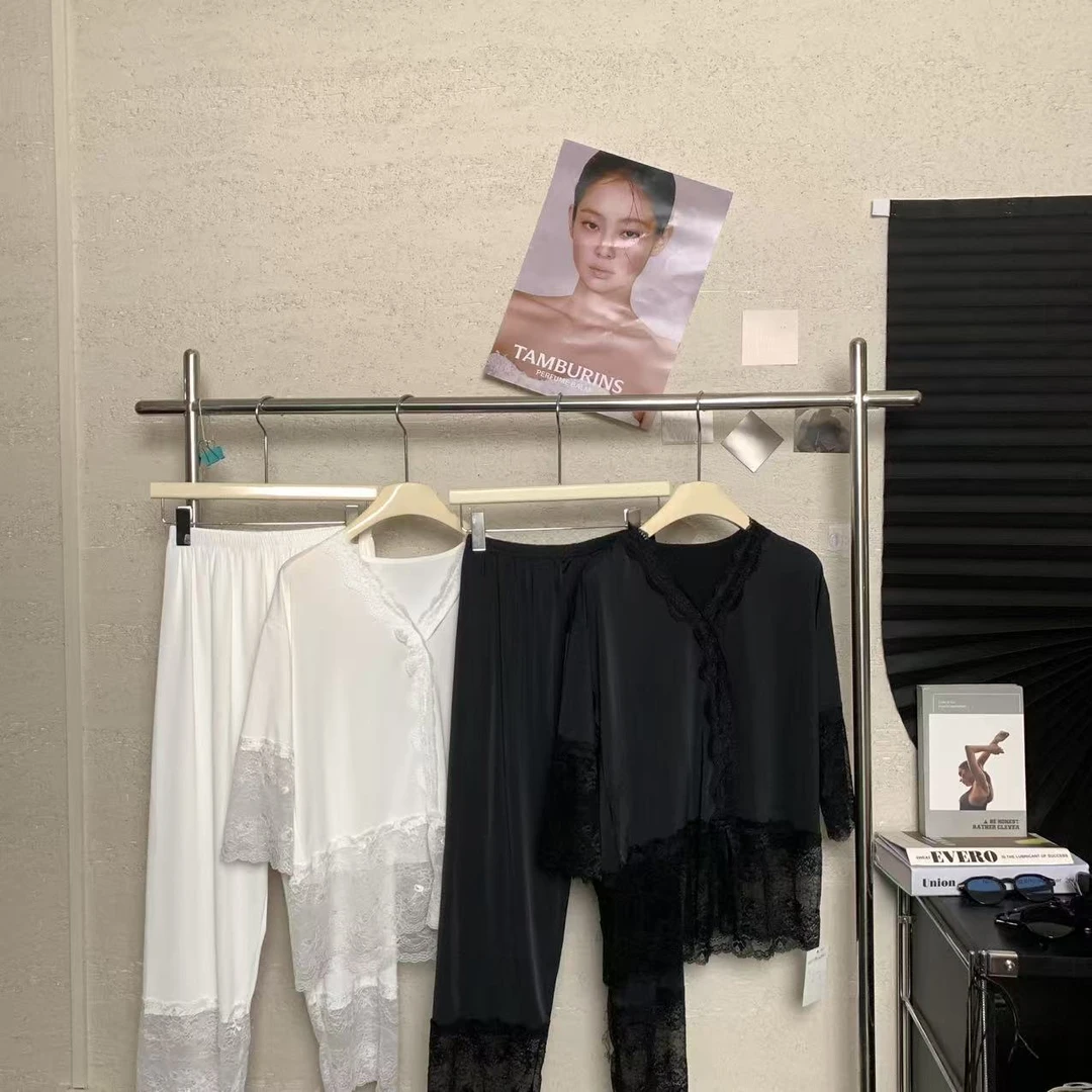 【 雨•美 推荐 】0551时尚百搭舒适蕾丝居家套装