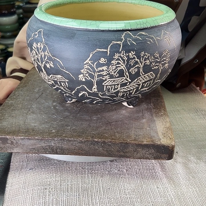 泳坤堂石湾花盆陶瓷