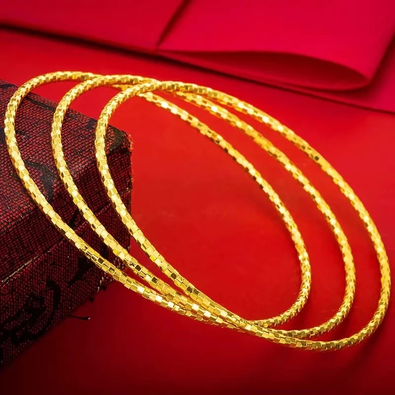 铜合金手镯 （直播间下单链接）多样性发实心细圈手镯多样性发