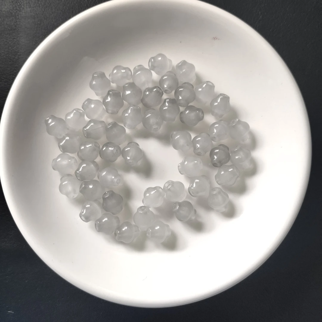 【散珠批发】A031烟灰铃铛珠9*8MM*15颗