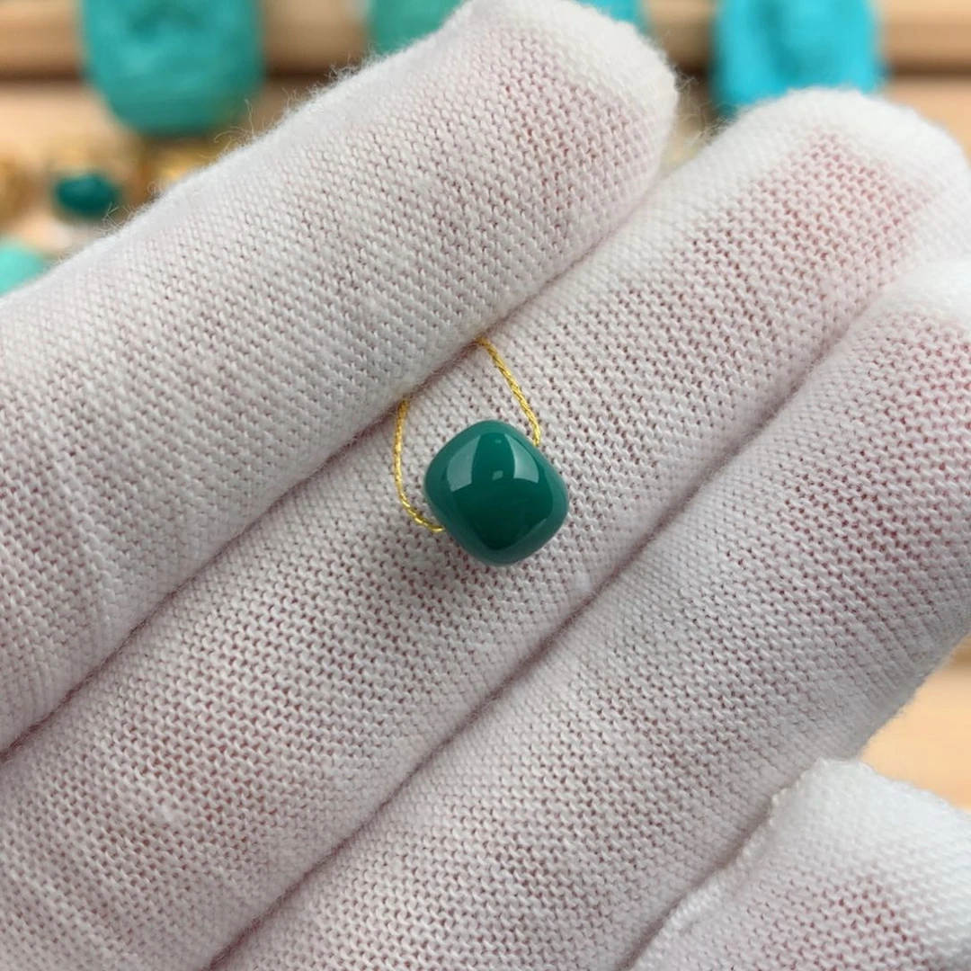 未镶嵌绿松石珠宝奇石7.3-6.3mm