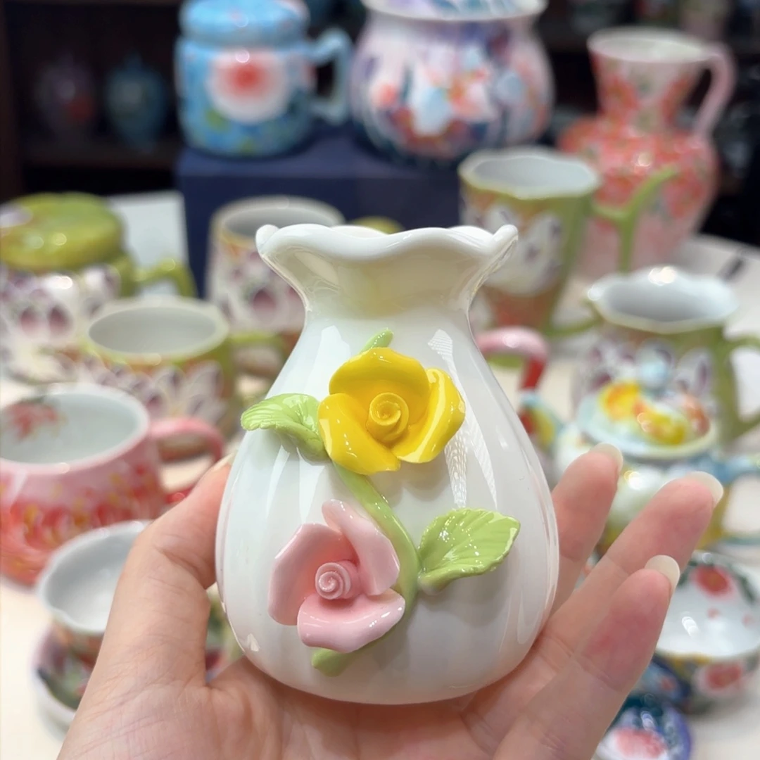 景德镇手绘高温釉下彩陶瓷茶具