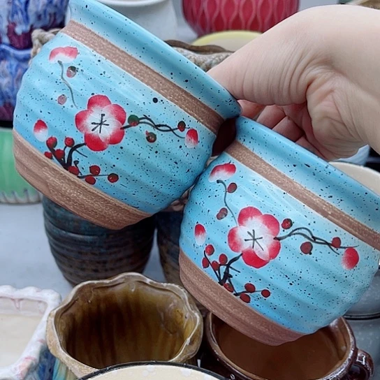 多肉绿植陶瓷花盆9.9包邮，有空