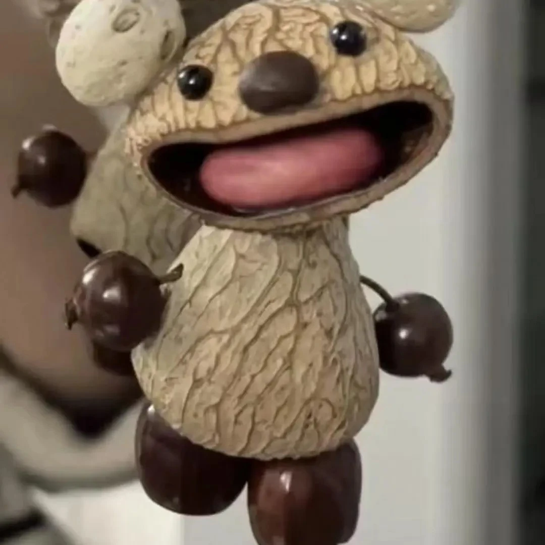 【成品】果壳风铃丑萌娃娃静心治愈创意果壳风铃包挂件背包汽车挂饰