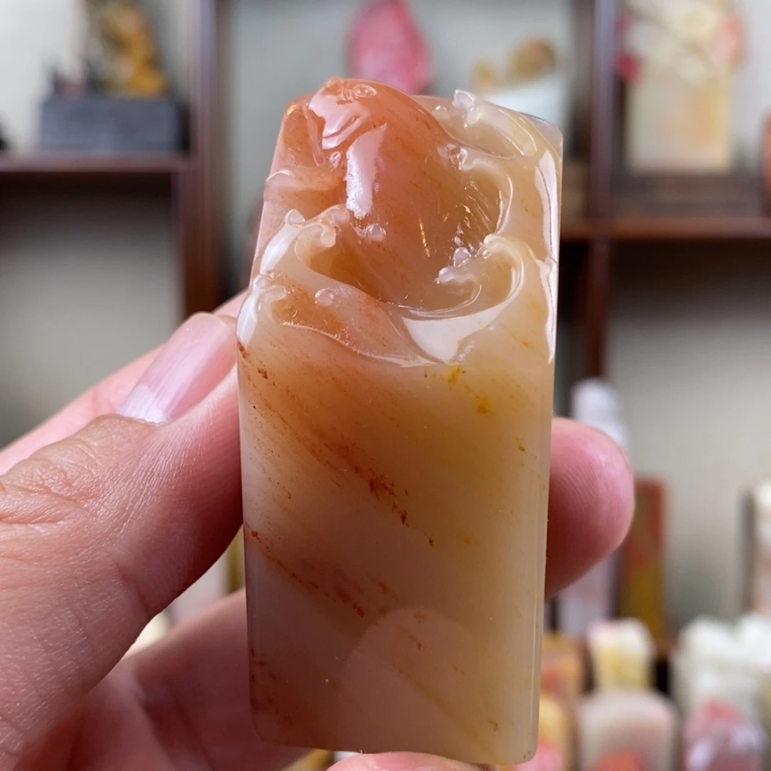 巴林石印石巴林石手工雕钮章