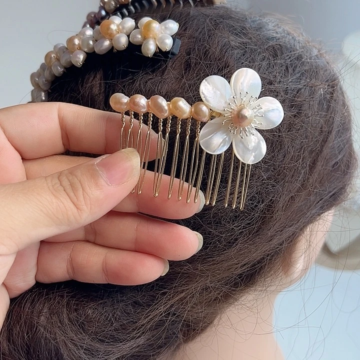 发夹淡水珍珠未镶嵌