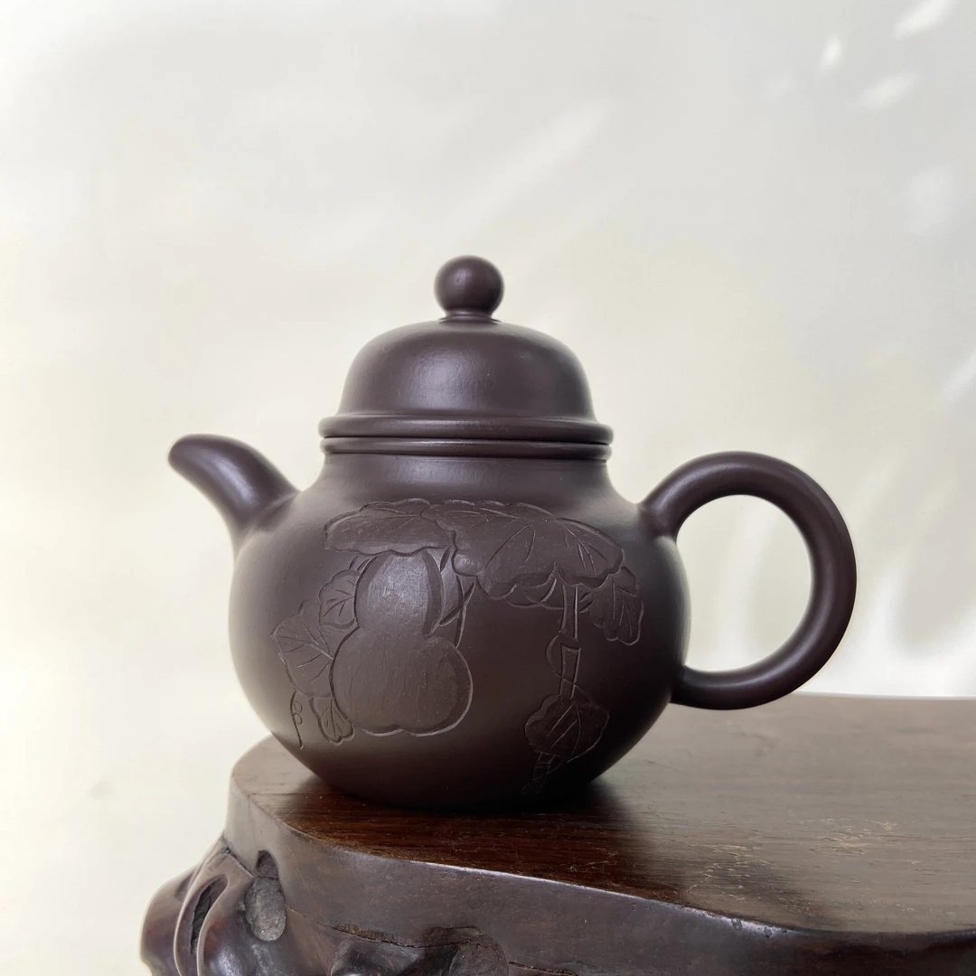 宜兴手工紫砂陶 （实力派1）200cc茶壶GS4203-12