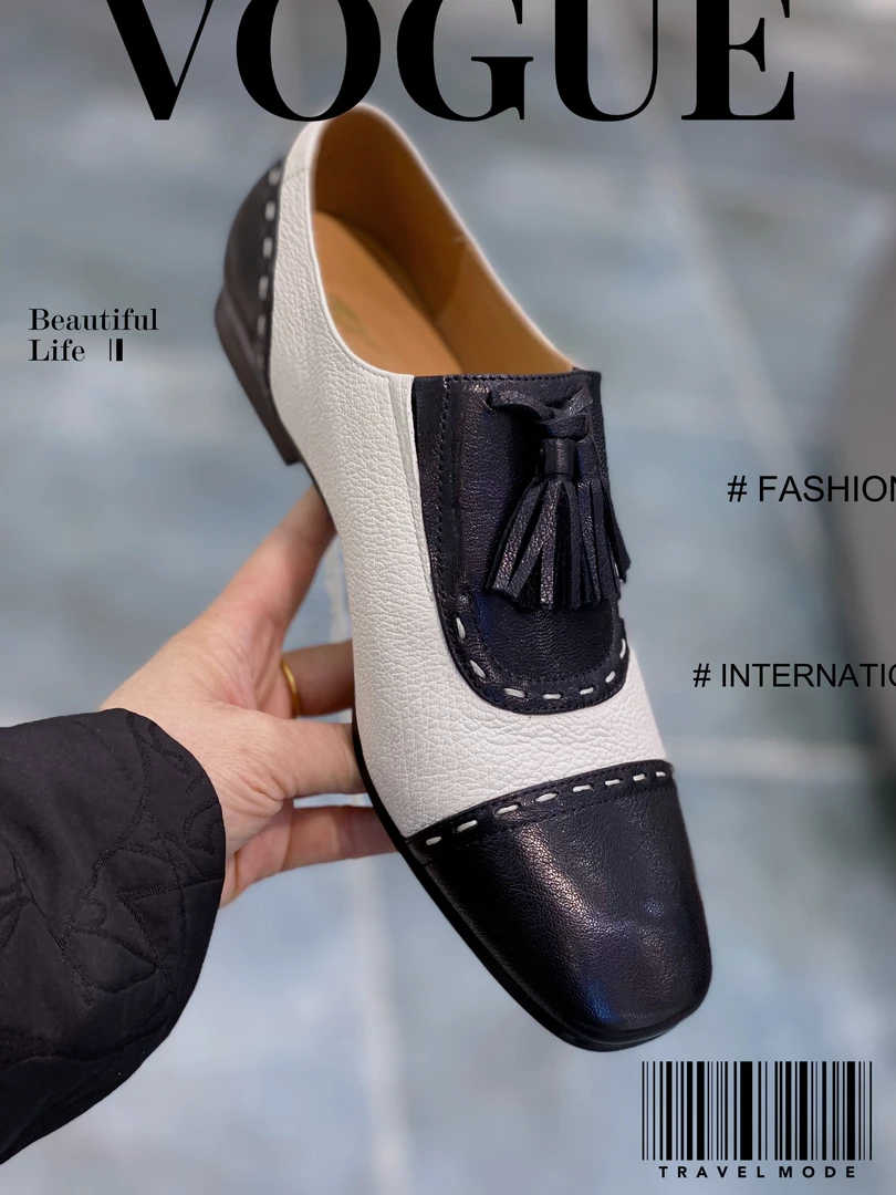 英伦时尚舒适里外全皮女单鞋