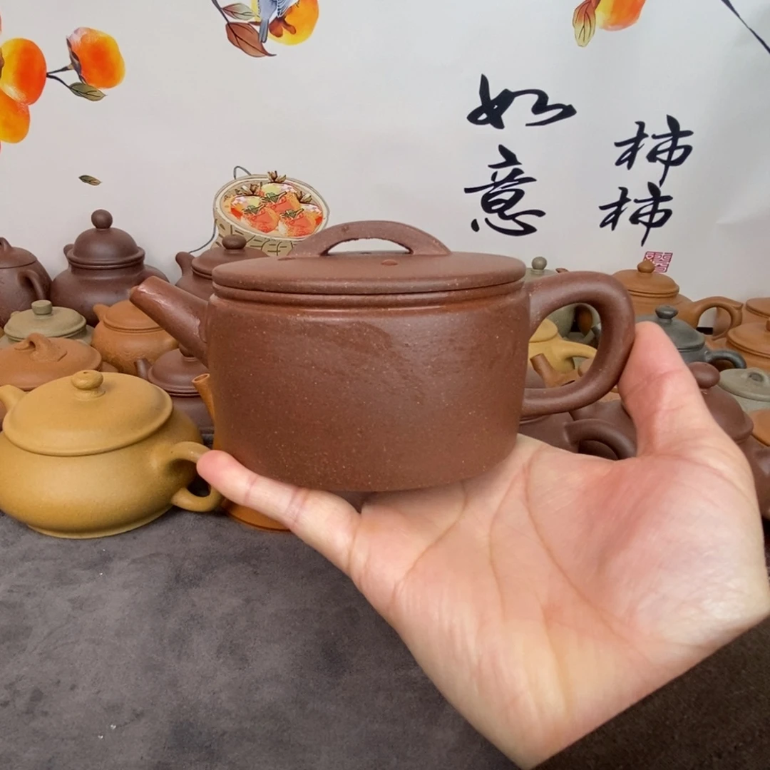茶壶紫砂200cccc深井羊角山紫泥汉瓦