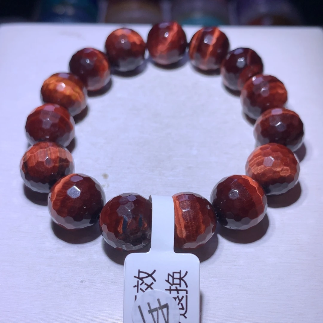 银S925镶嵌水晶手串虎眼蹦迪14m