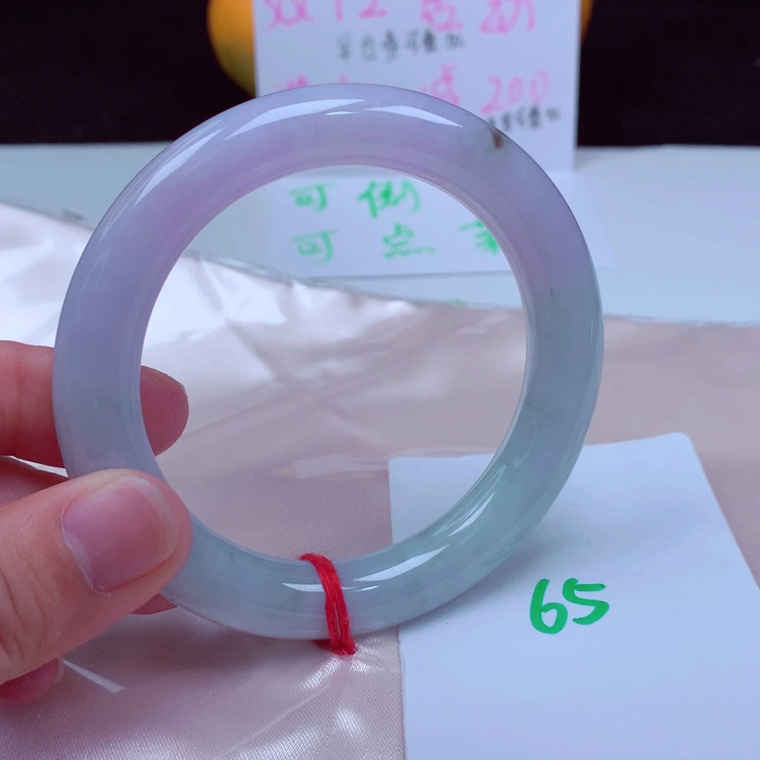 未镶嵌手镯翡翠缅甸天然A货翡翠手镯57.8圆条