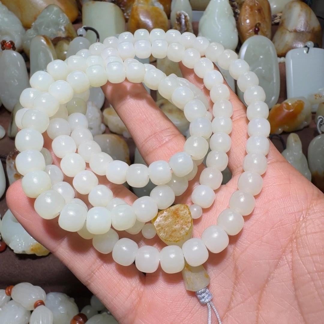 八***生和田玉未镶嵌项链