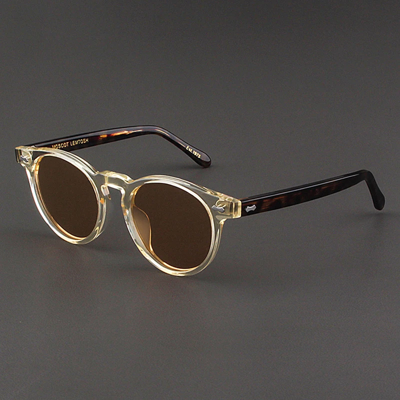 MOSCOT LEMTOSH太阳镜男款板材透明黄框椭圆眼镜复古茶色墨镜女潮