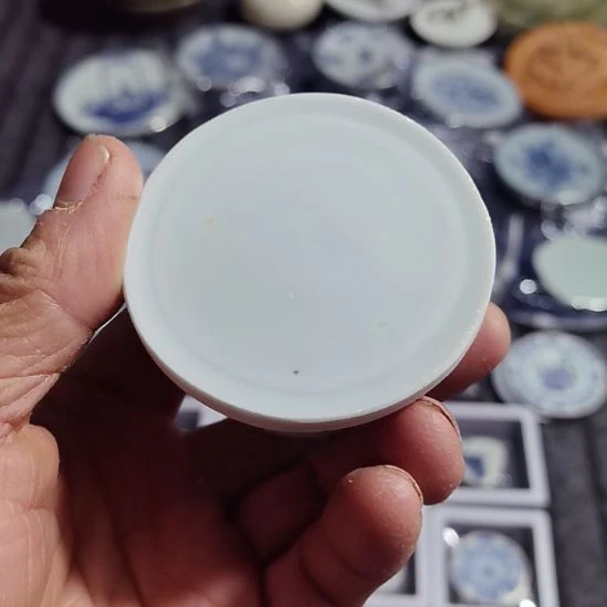 瓷片青花影青杯垫学习标本