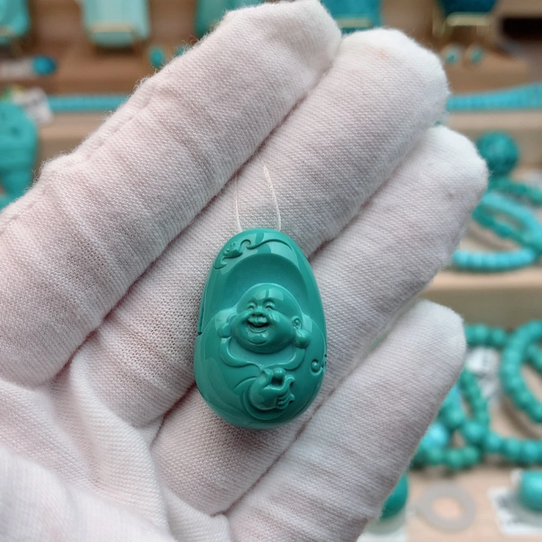 绿松石未镶嵌珠宝奇石18.4mm