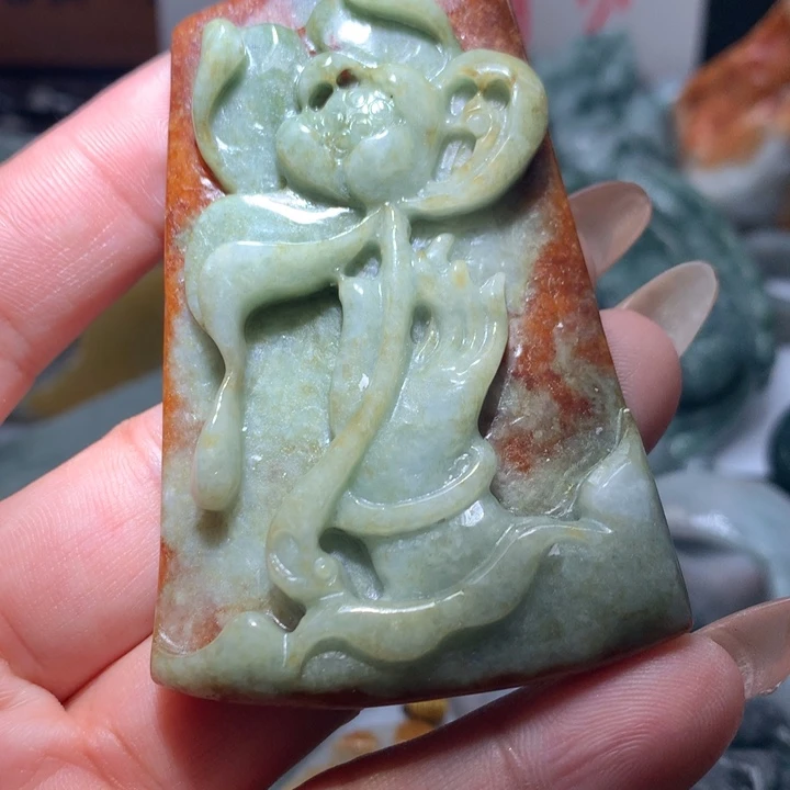 翡翠未镶嵌颈饰保真天然A货翡翠