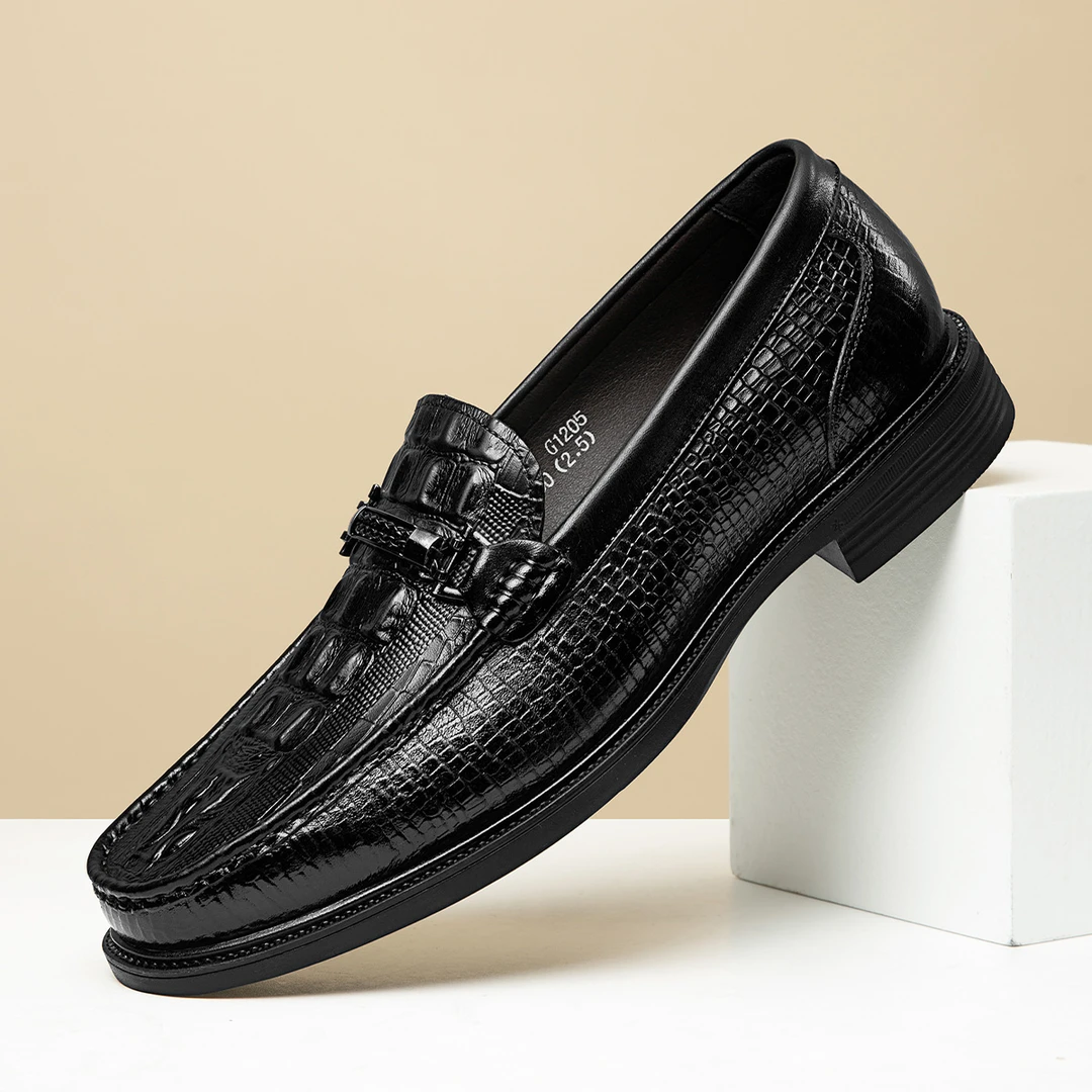 卡帝乐鳄鱼豆豆鞋英伦简约皮鞋夏季春季百搭乐福鞋皮鞋休闲鞋商务