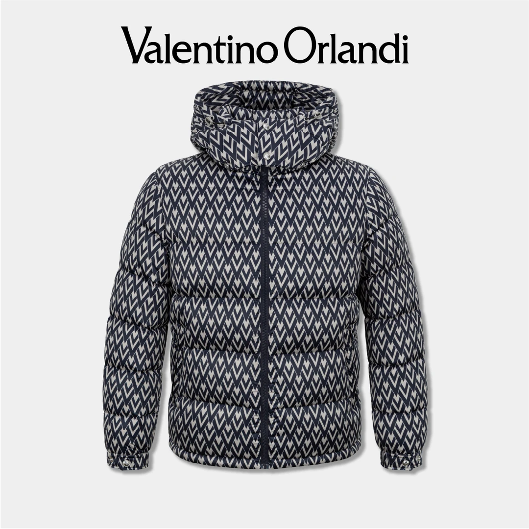 华伦天奴.奥兰迪男士冬季B版经典老花加厚保暖羽绒服1VR175120