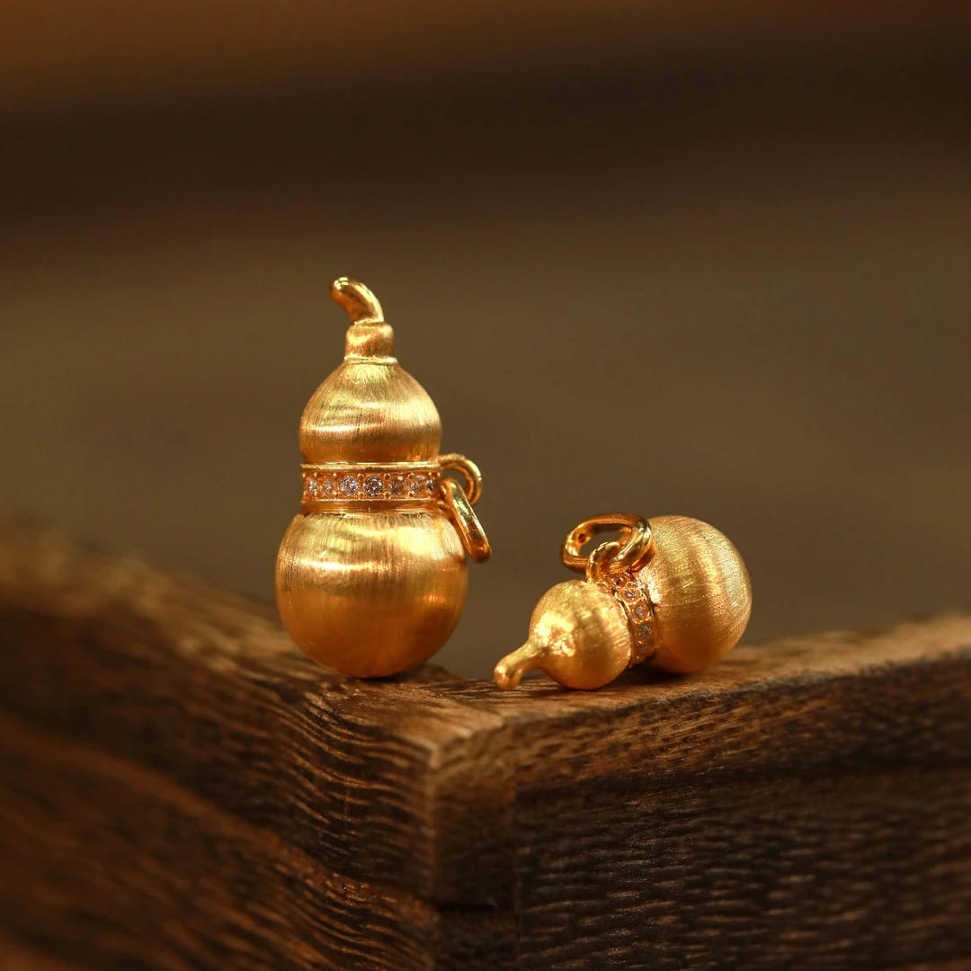 霖泽|18k金小葫芦配饰复古国风气质百搭时尚潮流1220