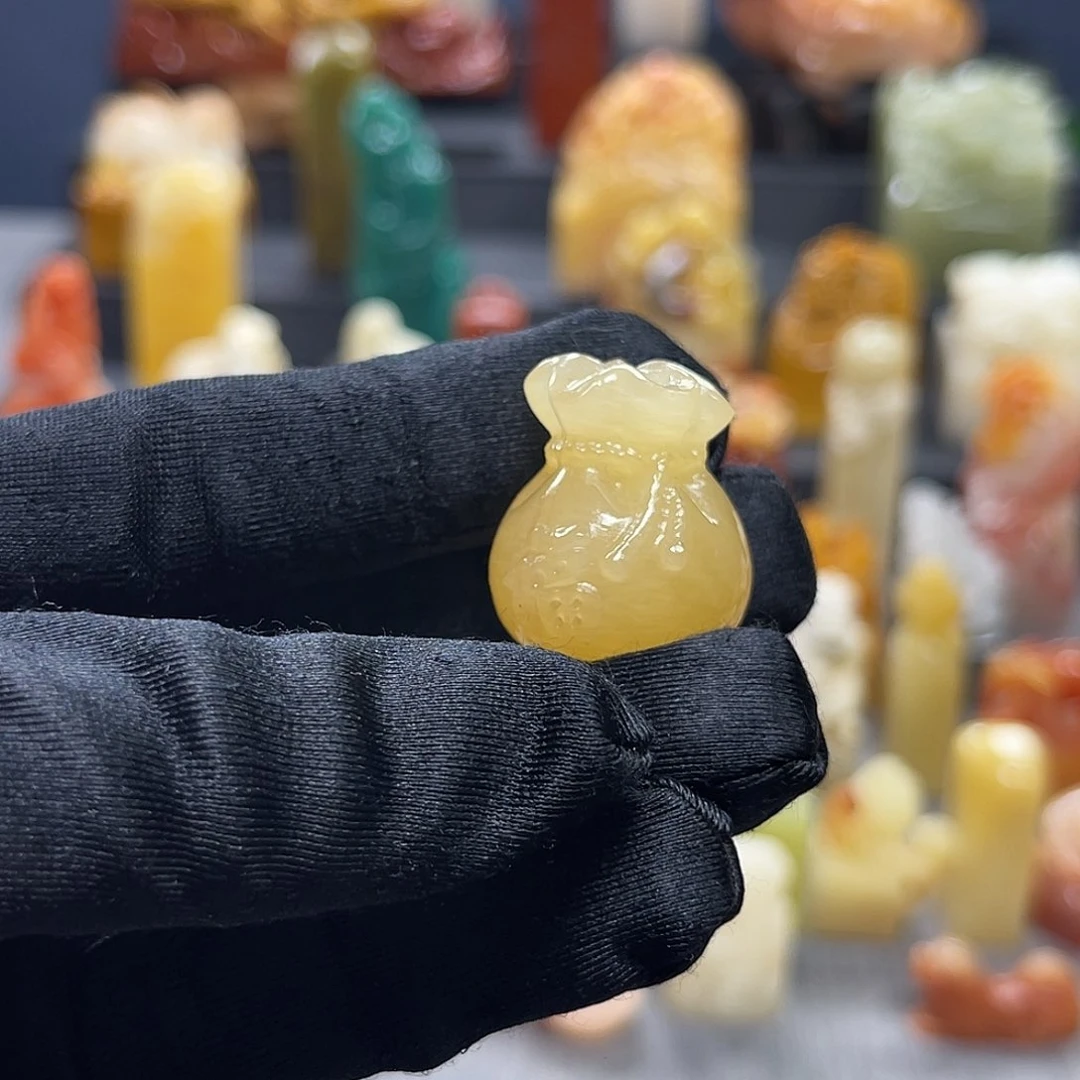 巴林石印石天****弯包邮包刻7054