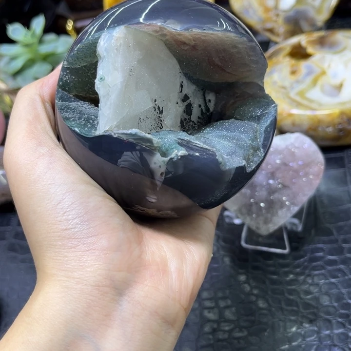 发饰未镶嵌水晶奇石开口笑