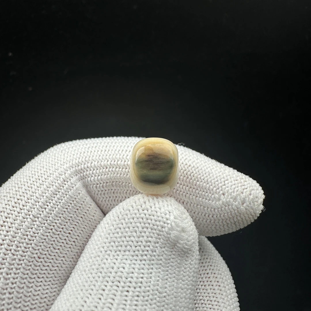 D8700天然猛犸牙 蓝眼睛桶珠11.4*9.6mm支持鉴定 假一罚四