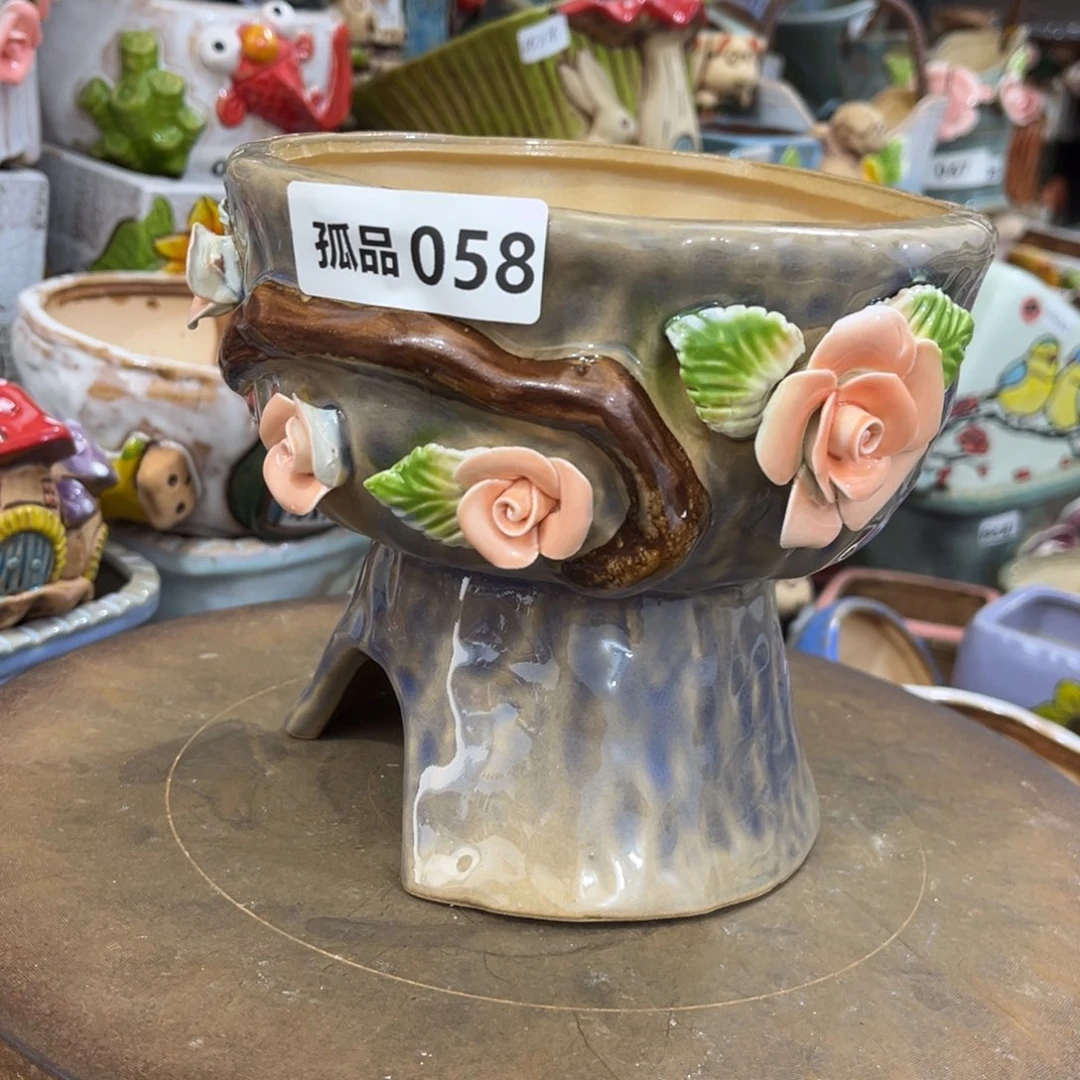 粗陶多肉花盆花盆孤品58