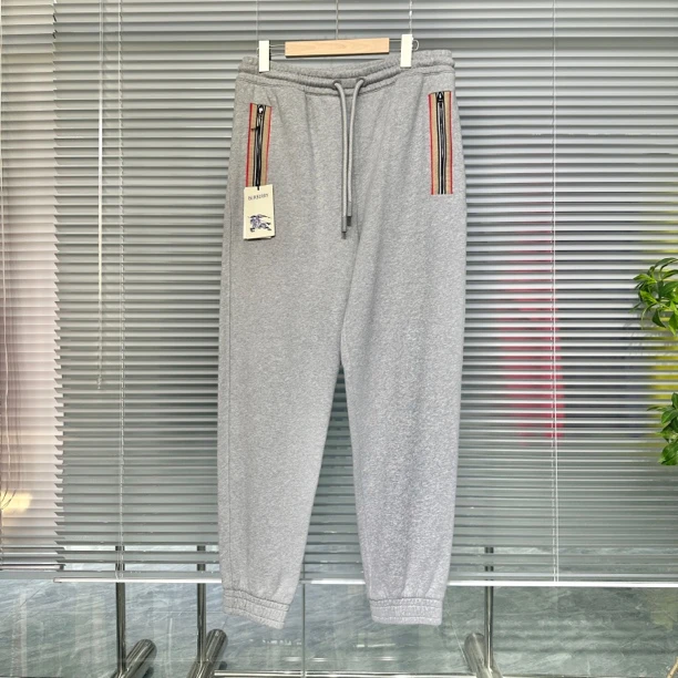 99新 BURBERRY/博柏利 长裤 束口卫裤 密丝绵条纹口袋 L码 k85