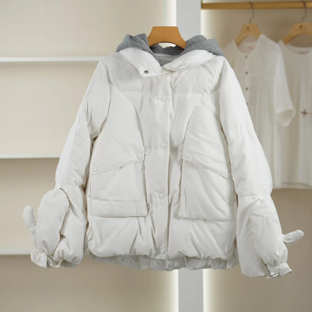 麦迪尚品【O】K327 加厚连帽羽绒服2024年女品牌折扣撤柜 D组2