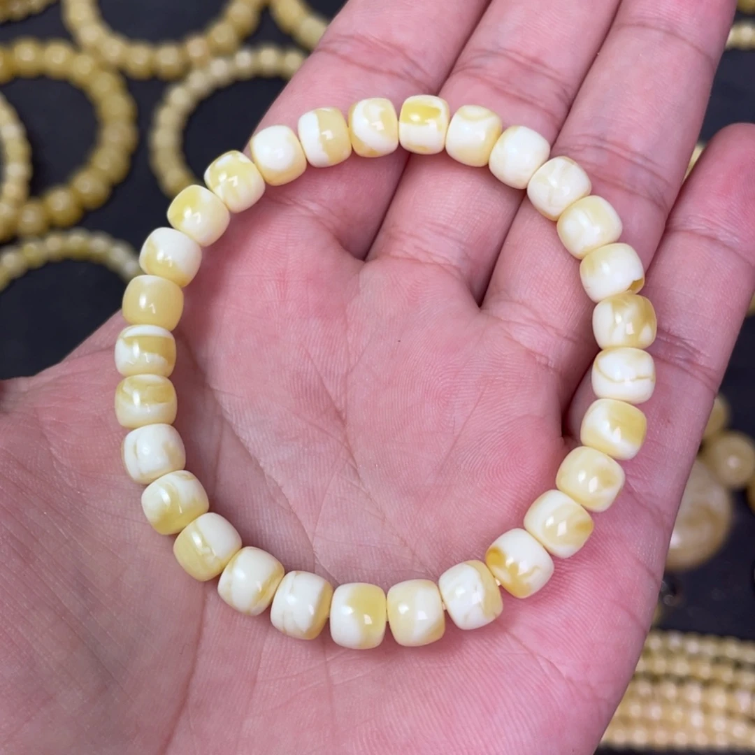 裸石蜜蜡未镶嵌蜜蜡手串7.5mm